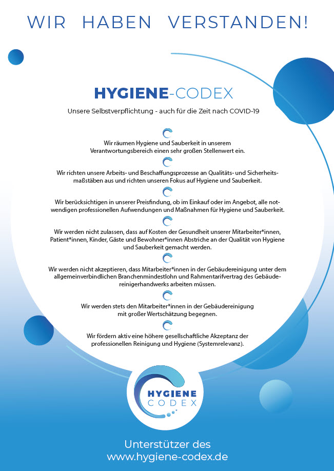 Hygiene-Codex - Mehr Qualität in der Gebäudereinigung!
